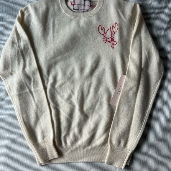 Lingua Franca Embroidered Lobster Crewneck - Picture 3 of 3